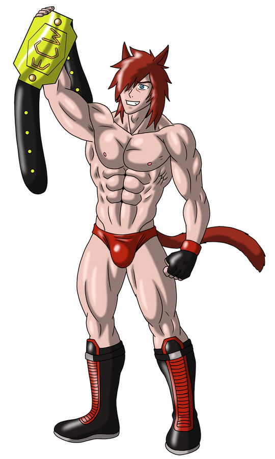Neko, the champ! Commissioned art by @09tuf
